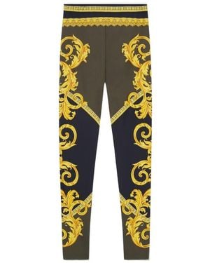 Versace Printed Leggings - Yellow