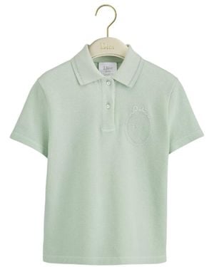 Dior Médaillon Embroidered Polo Shirt - Green
