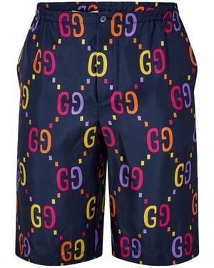Gucci Slim-Fit Shorts - Blue