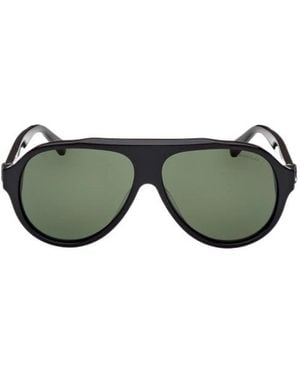 Moncler Eyewear Aviator Frame Sunglasses - Green