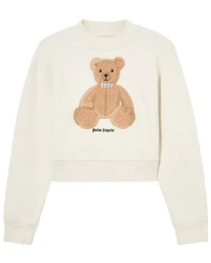 Palm Angels Bear Fitted Sweatshirt - White