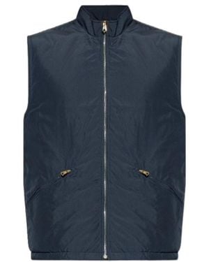Paul Smith Stand Up Collar Insulated Vest - Blue