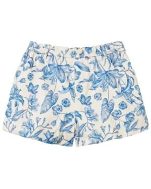 Twinset Floral-Print Shorts - Blue