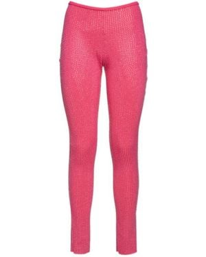 GIUSEPPE DI MORABITO Crystal-Embellished Casual Trousers - Pink