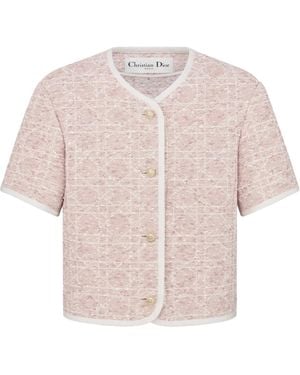Dior Christian Button-Up Short-Sleeved Jacket - Pink