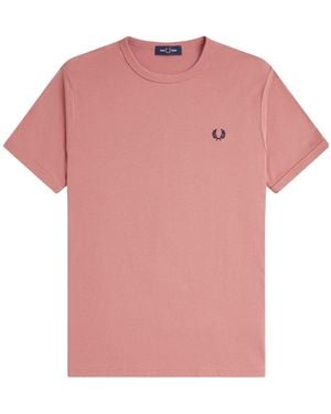 Fred Perry Crewneck Shortsleeve Tshirt - Pink