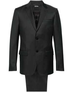 ZEGNA Single-Breasted Suit - Black