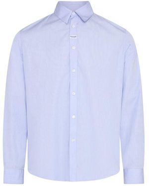 Martine Rose Striped Button-Up Shirt - Blue