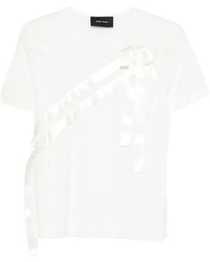 Simone Rocha Sash Bow T-Shirt - White