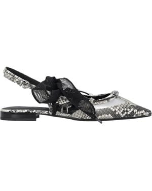 Pinko Bow Pointed-Toe Slingback Court Shoes - Black