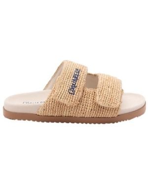DSquared² Textured Slide Sandals - Natural