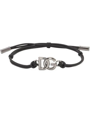 Dolce & Gabbana Dg Logo Plaque Bracelet - White