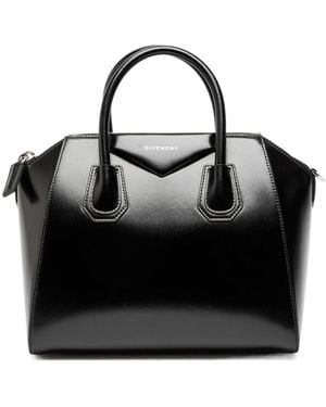 Givenchy Antigona Glossed Leather Top Handle Bag - Black