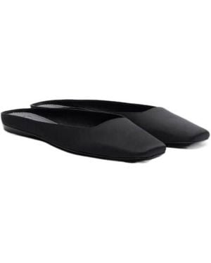 STAUD Otto Satin Mules - Black
