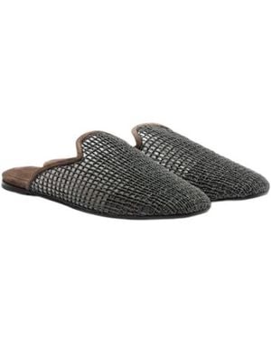 Brunello Cucinelli Monili Mules - Grey
