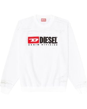 DIESEL Boxt-V1 Logo-Detail Sweatshirt - White