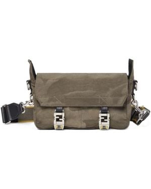 Fendi Flow Small- Patchwork Nylon Bag - Gray