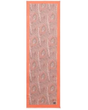 Etro Floral Paisley Motif Scarf - Pink