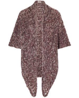 Brunello Cucinelli Mohair-Blend Poncho - Purple