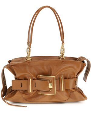 Balmain Anthem Belted Tote Bag - Brown