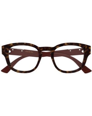 Gucci Eyewear Panthos Frame Glasses - Multicolor