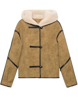 Stand Studio Contrast Trim Hooded Jacket - Natural