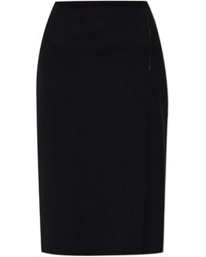 Jil Sander Skirt With Raw Hem - Black