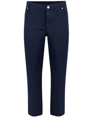 Brunello Cucinelli Casual Trousers With Belt Loops - Blue