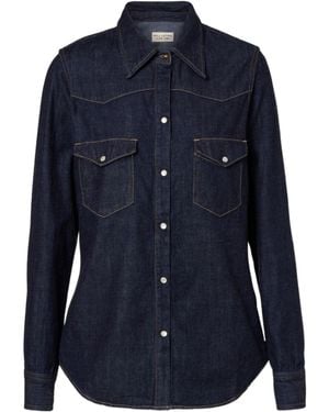 Nili Lotan Long-Sleeve Denim Shirt - Blue