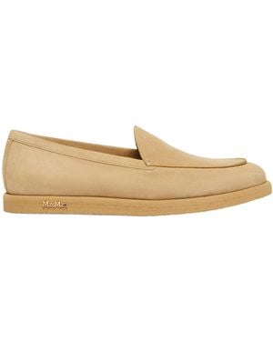 Max Mara Lightweight Suede Loafers - Natural