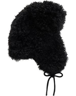 Yves Salomon Chapka Shearling Hat - Black