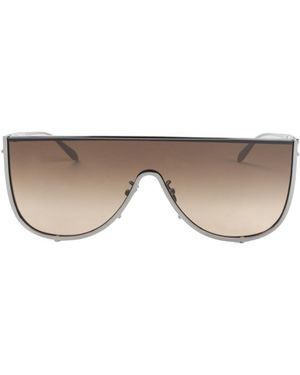 Alaïa Alaïa Shield-Frame Curved Tip Sunglasses - Multicolour