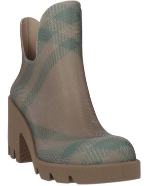 Burberry Checkered Rain Boots - Brown