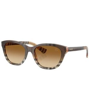 Burberry Geometric Frame Sunglasses - Metallic