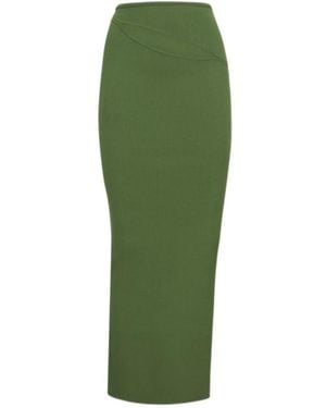 Christopher Esber Rib Cutout Long Skirt - Green
