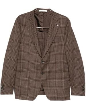 Tagliatore Long-Sleeved Suit Jacket - Brown