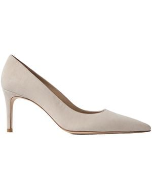 Stuart Weitzman Stuart Power Suede Pumps - White