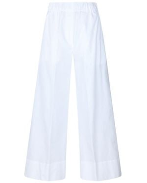 Antonelli Wide-Leg Cropped Pants - White