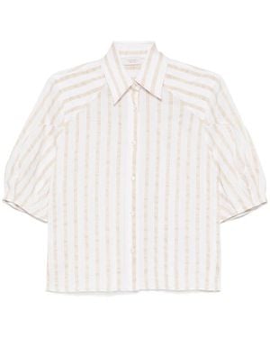 Mazzarelli Striped Shirt - White
