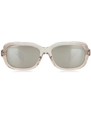 Moncler Eyewear Suntrap Rectangular Frame Sunglasses - White