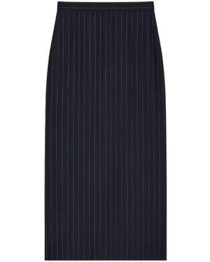 Givenchy Midi Striped Skirt - Blue
