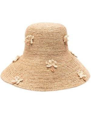 Alanui Palm-Applique Hat - Natural