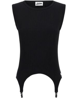 Jean Paul Gaultier Crew Neck Vest - Black