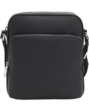 BOSS Zippered Shoulder Bag - Black