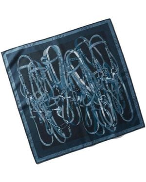 Gucci Printed Pocket Square - Blue
