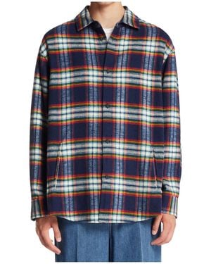 DARKPARK Check-Print Shirt - Blue