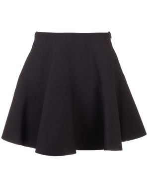 Valentino Flared A-Line Mini Skirt - Blue
