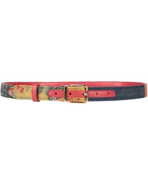 Dolce & Gabbana Spliced Canvas Belt - White