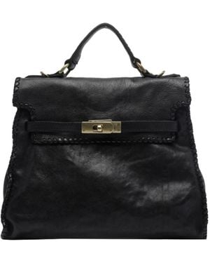 Campomaggi Top-Handle Shoulder Bag - Black