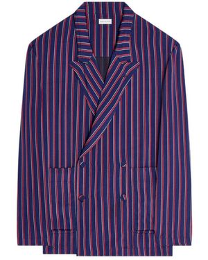 Dries Van Noten Striped Blazer - Purple